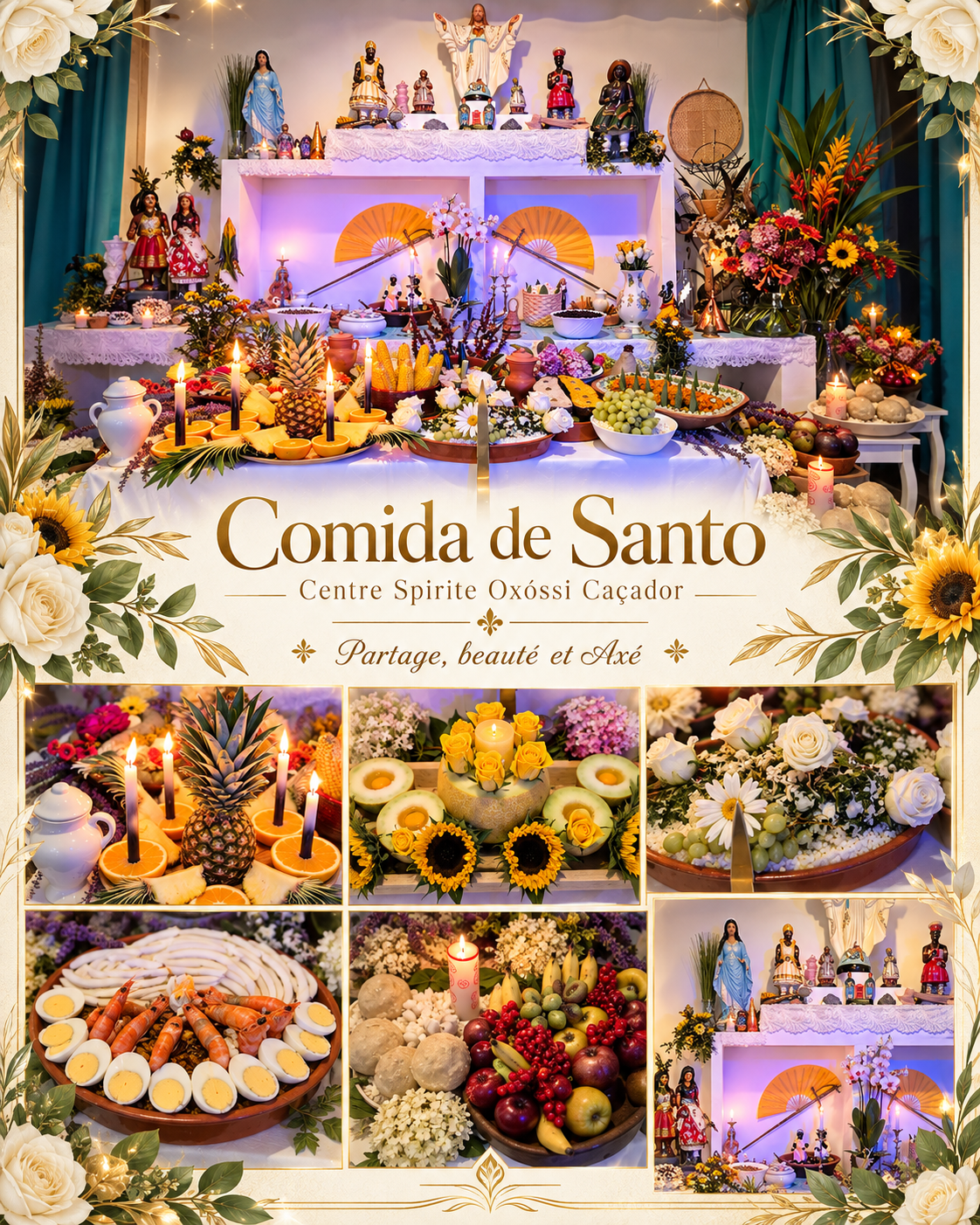 Présentation de la Comida de Santo du Centre Spirite Oxóssi Caçador